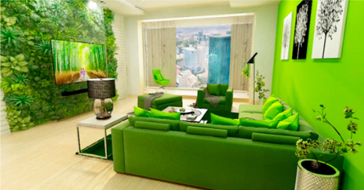 Màu sắc phong thuỷ nhà ở cho người Mệnh Mộc