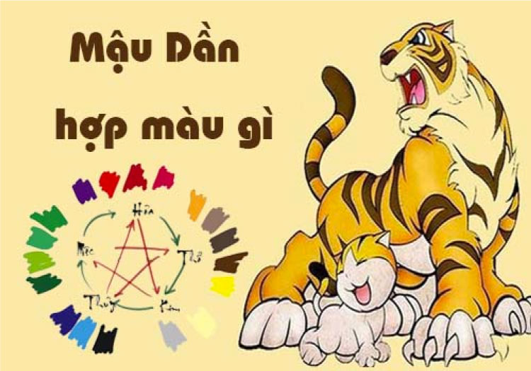 Sinh năm 1998 hợp màu vàng, nâu (màu bản mệnh) và màu đỏ, hồng, cam, tím (màu tương sinh)