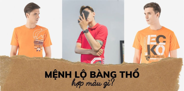 Mệnh Lộ Bàng Thổ hợp những màu nâu, vàng, đỏ, cam, hồng, tím…